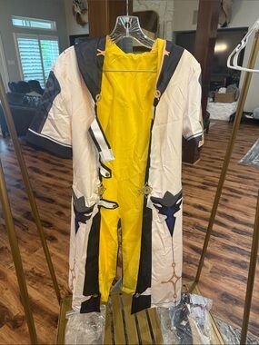 Kids Yellow and White Character Costume Robe